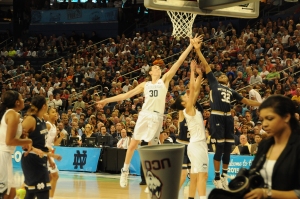 UConn's Breanna Stewart fights for a rebound on her way to winning Most Outstanding Player of the Final Four tournament.